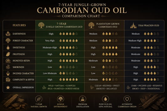 Cambodian Sweet Oud Oil, West Cambodia - (WILD / JUNGLE) (Age 7+ Years)