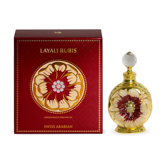 Swiss Arabian Layali Rubis| .50 fl oz | 15 ML | Concentrated perfume oil | Alcohol free