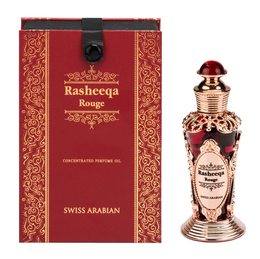 Swiss Arabian Rasheeqa Rouge| .68 fl oz | 20 ML | Concentrated perfume oil | Alcohol free
