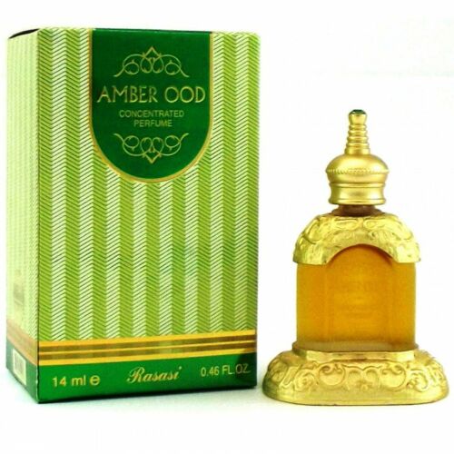Rasasi Amber OUDH | .46 fl oz | 14 ML | Concentrated perfume oil | Alcohol free